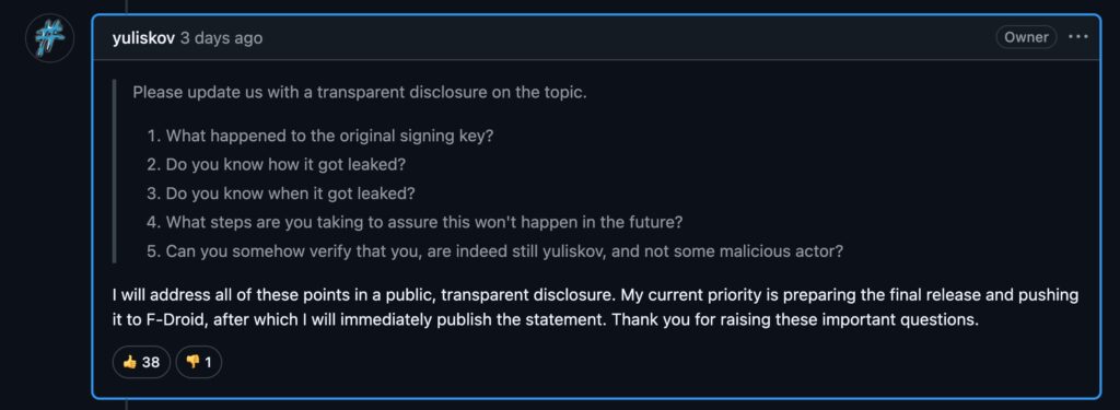 Yuliskov comment