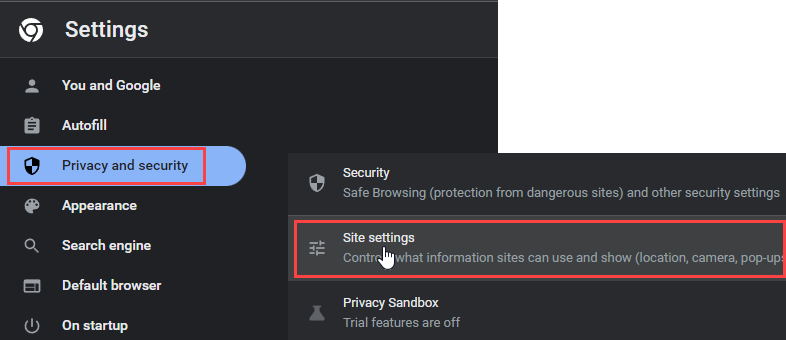 Chrome Privacy and Security Settings