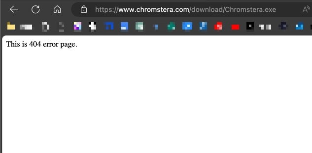 404 error 1 Chromstera Browser