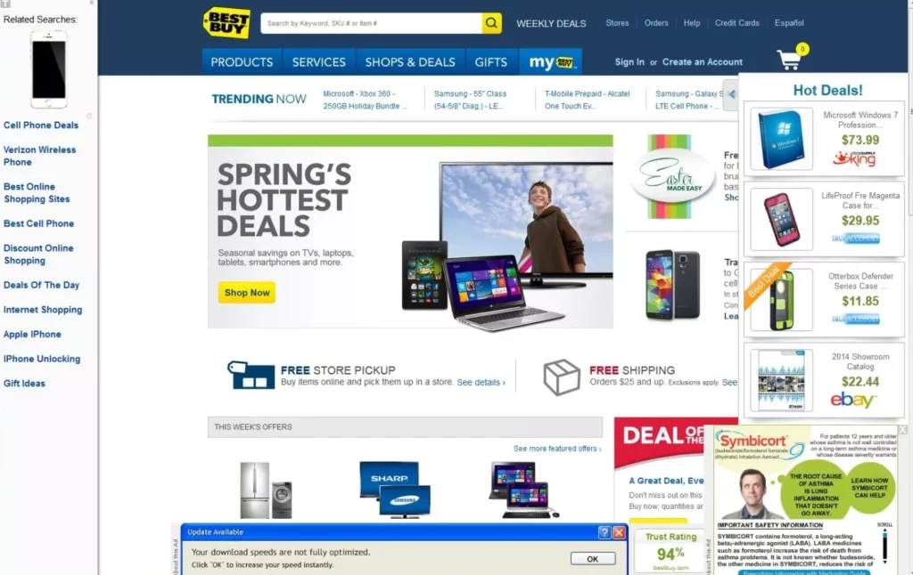 PUABundler:Win32/FusionCore 3 Pop-up ads