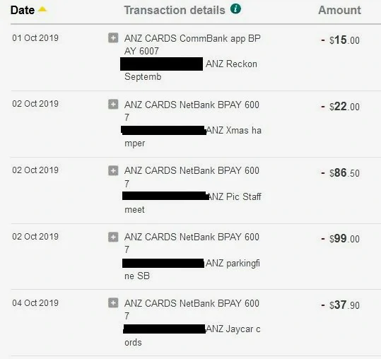 Example of a Stange banking transictions
