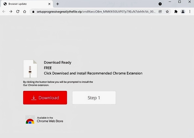 Malicious advertisement promoting the Dragon Angel browser extension