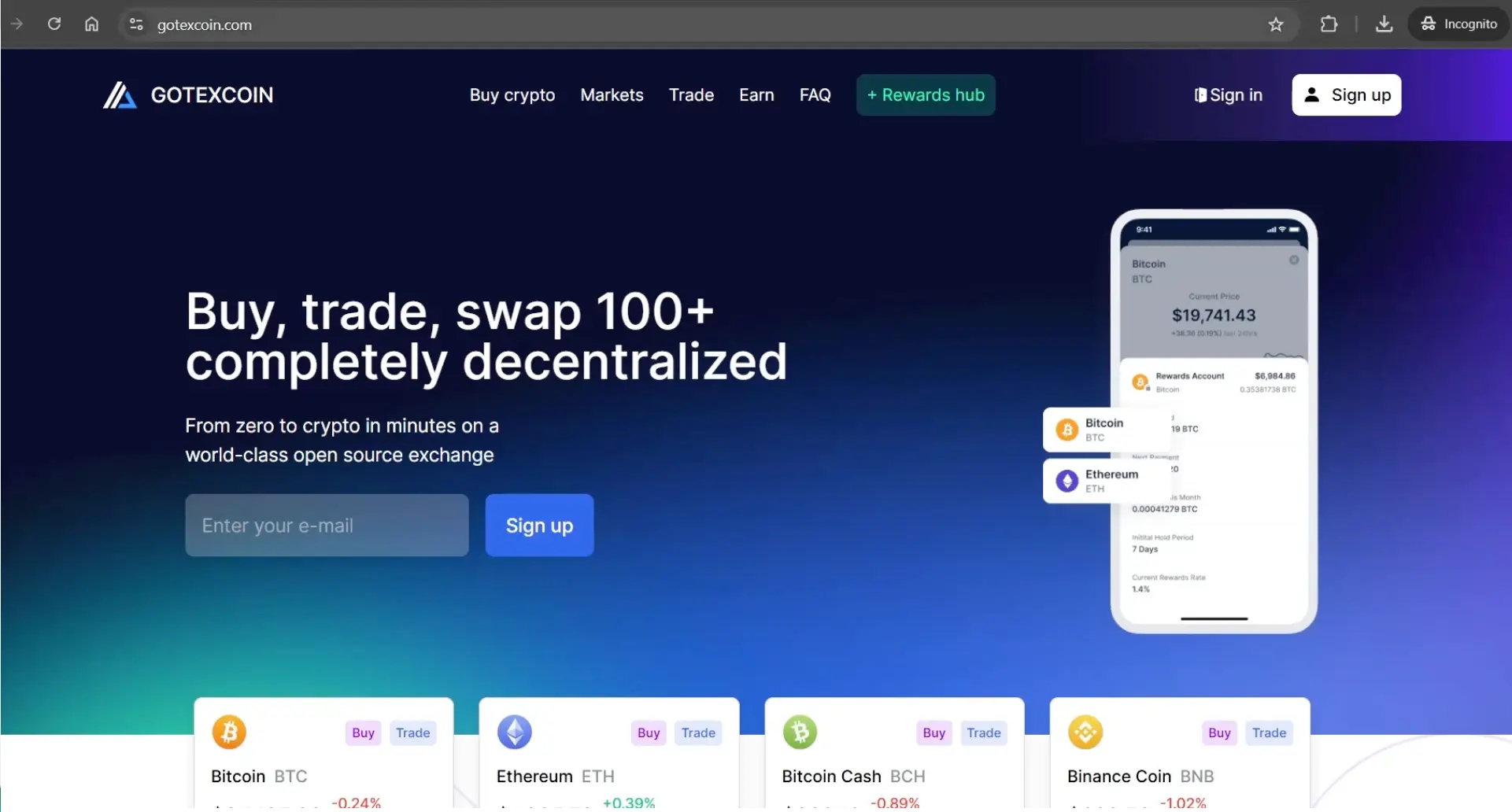 Website for using 0.31 BTC XLord promo code screenshot