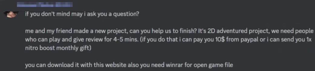 Lumma Stealer Discord message