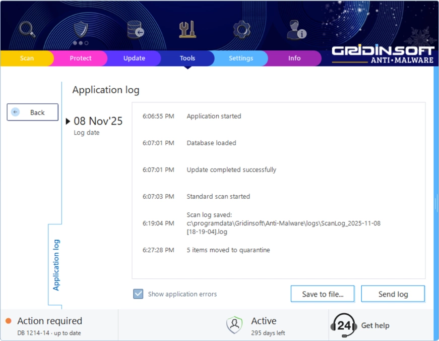 Application Log